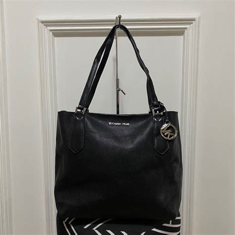 Michael Kors Kimberly Leather Large Shoulder Tote Grab Bag 